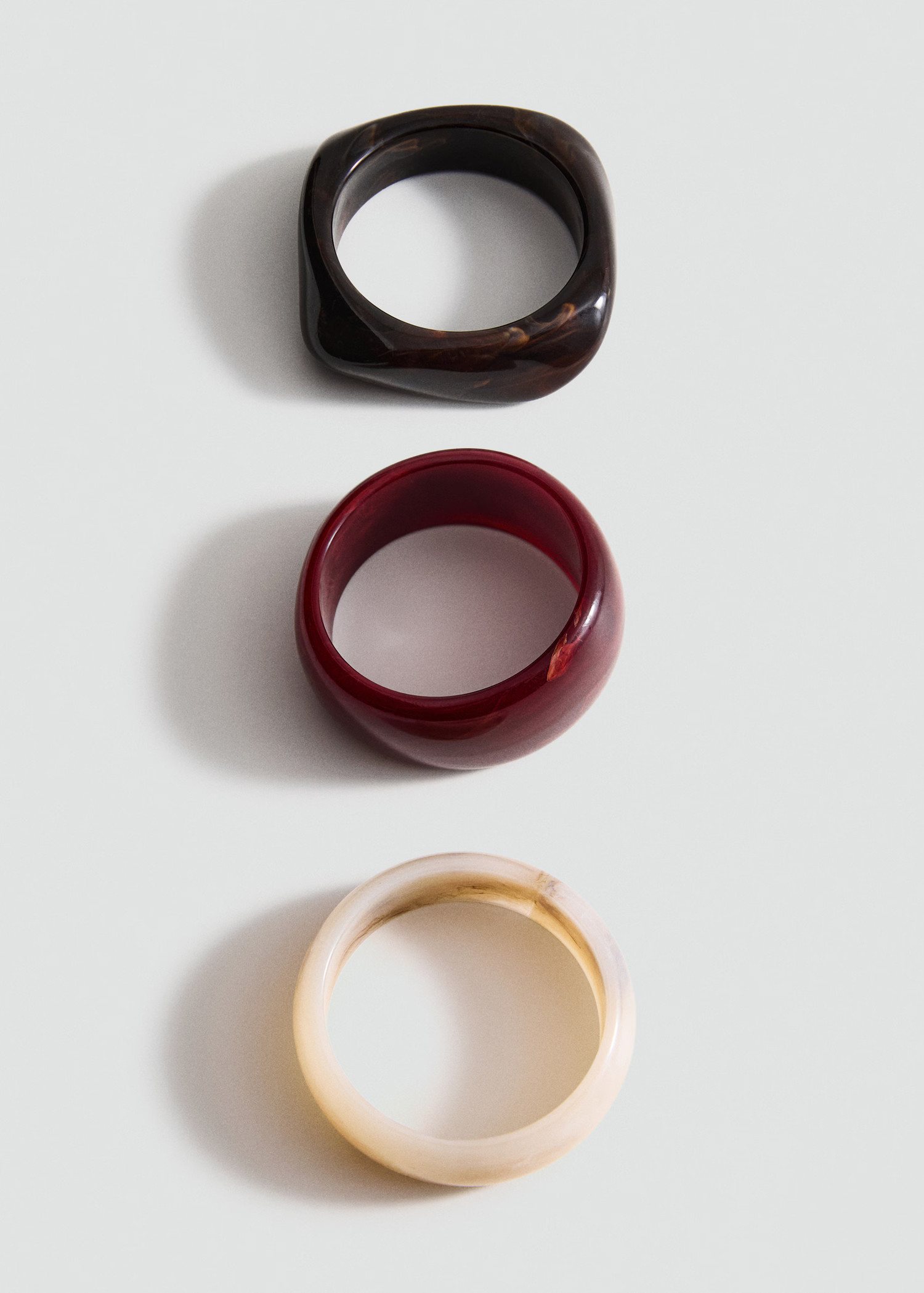 Set of 3 combined volume maxi bracelets | MANGO (UK)