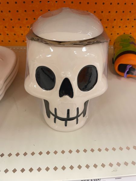 Skeleton cookie jar at target from Hyde and eek 