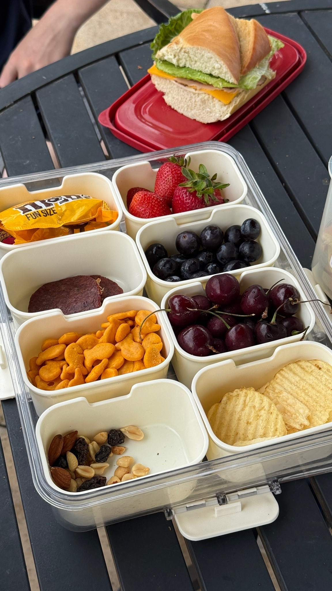 Our snack box gets so much use during the summer when we go to the pool & parks. 

If I were buying one today, though, I’d choose the version I linked below. The built-in ice pack would help keep fruit and cheese cold, and each compartment has its own lid so snacks stay fresh, no leakage, and snacks don’t all get mixed together.

#LTKHome #LTKSeasonal #LTKKids