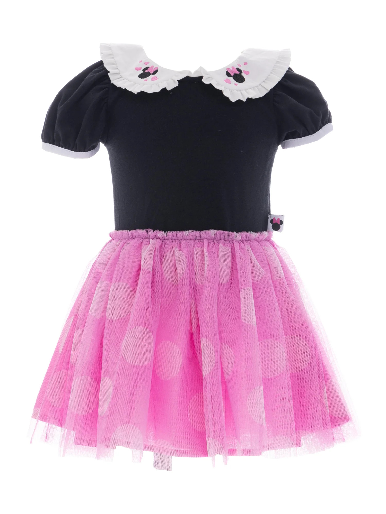 Minnie Mouse Toddler Girls Cosplay Tutu Dress with Puff Sleeves, Sizes 12M-5T | Walmart (US)