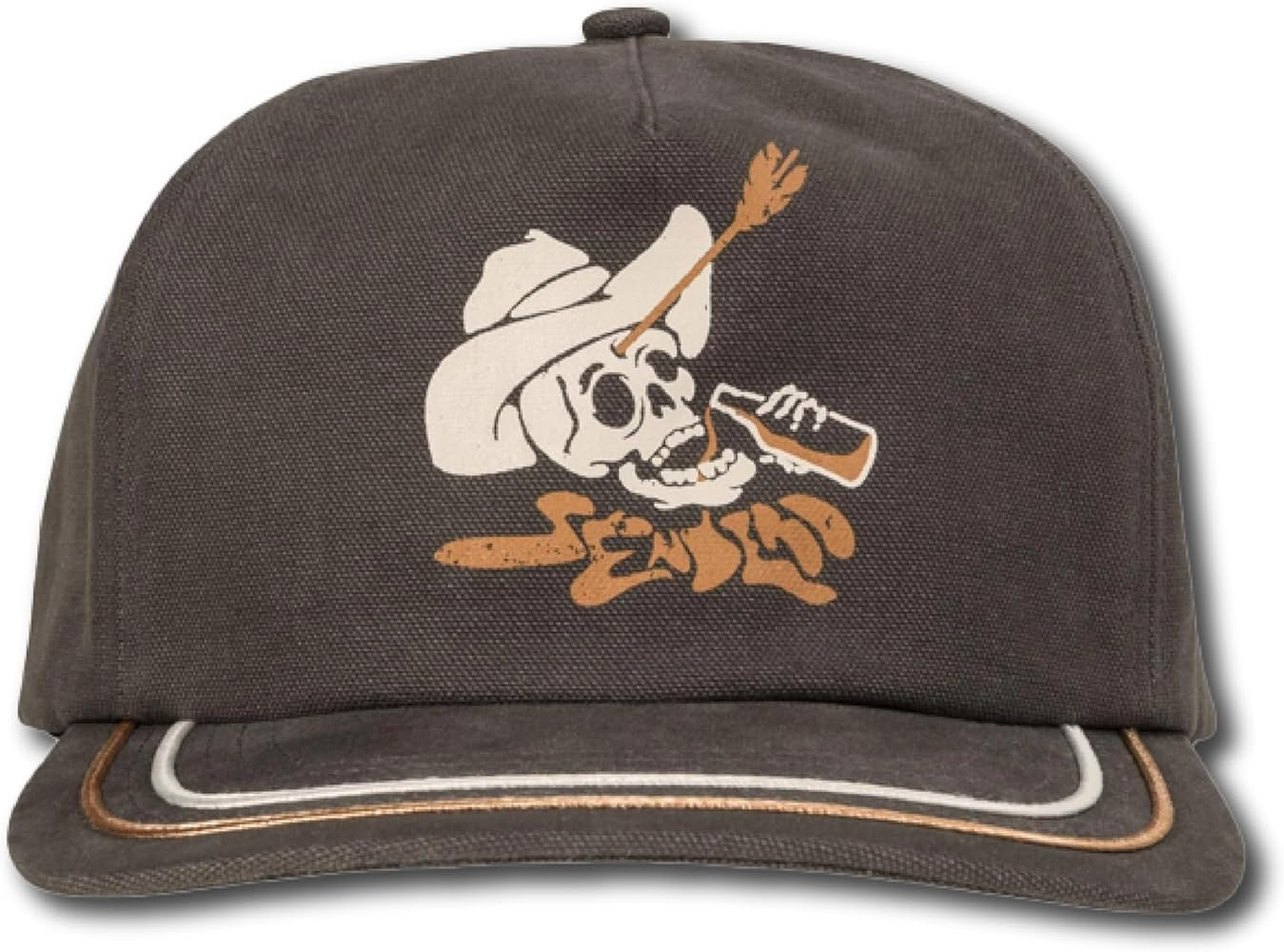 Tiro Muerto Screen Printed Snapback Hat Blue | Amazon (US)