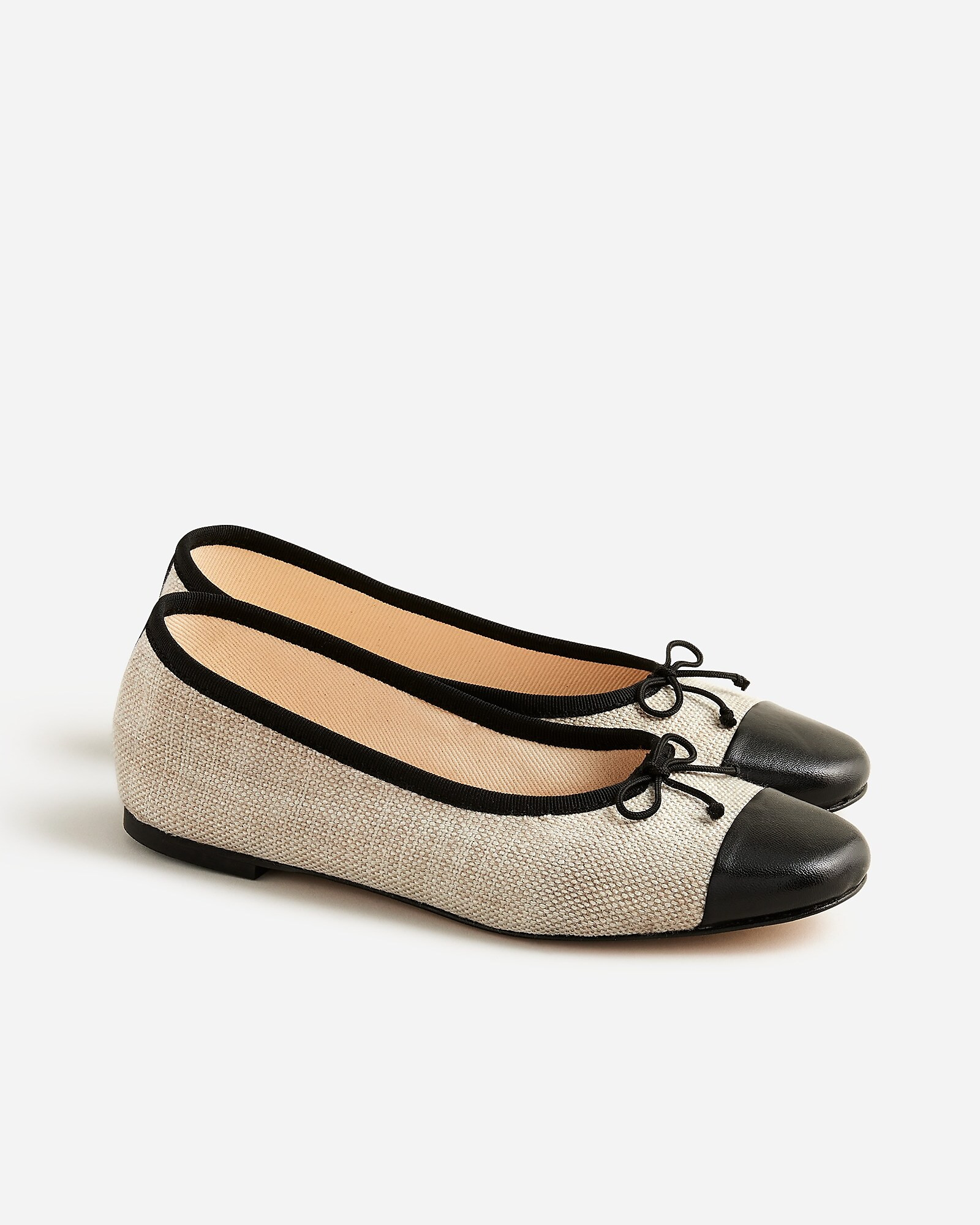 Zoe cap toe ballet flats in Spanish canvas | J. Crew US