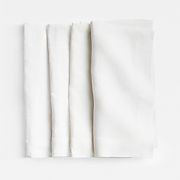 Marin Crisp White European Flax -Certified Linen Napkin, Set of 4 + Reviews | Crate & Barrel | Crate & Barrel