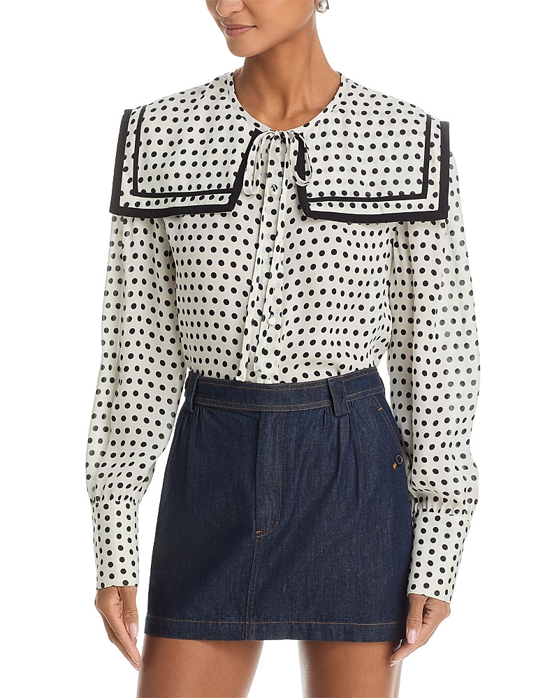 Frame The Silk Polka Dot Fleet Blouse | Bloomingdale's (US)