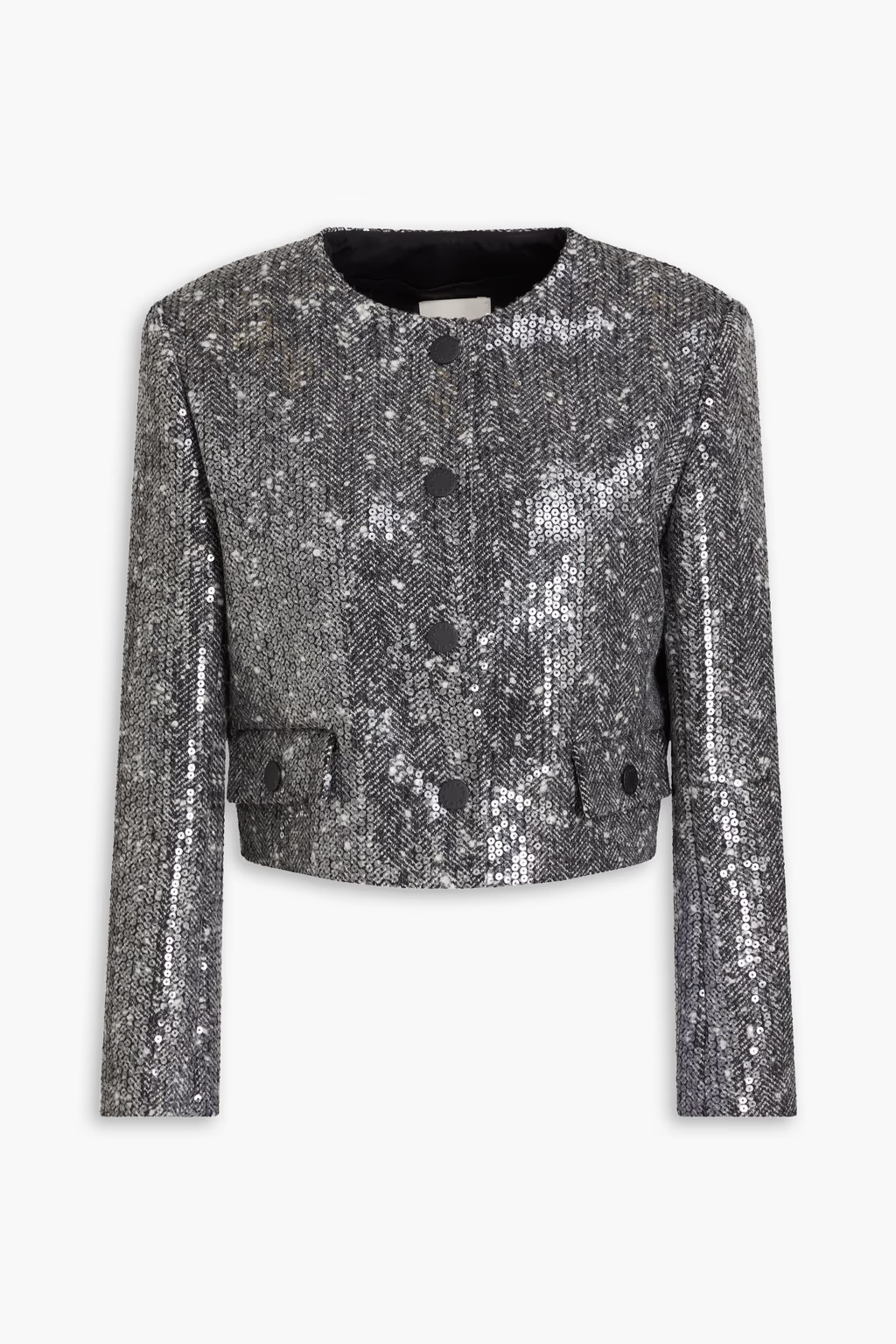 Cropped sequin-embellished tweed jacket | The Outnet (UK and Europe)