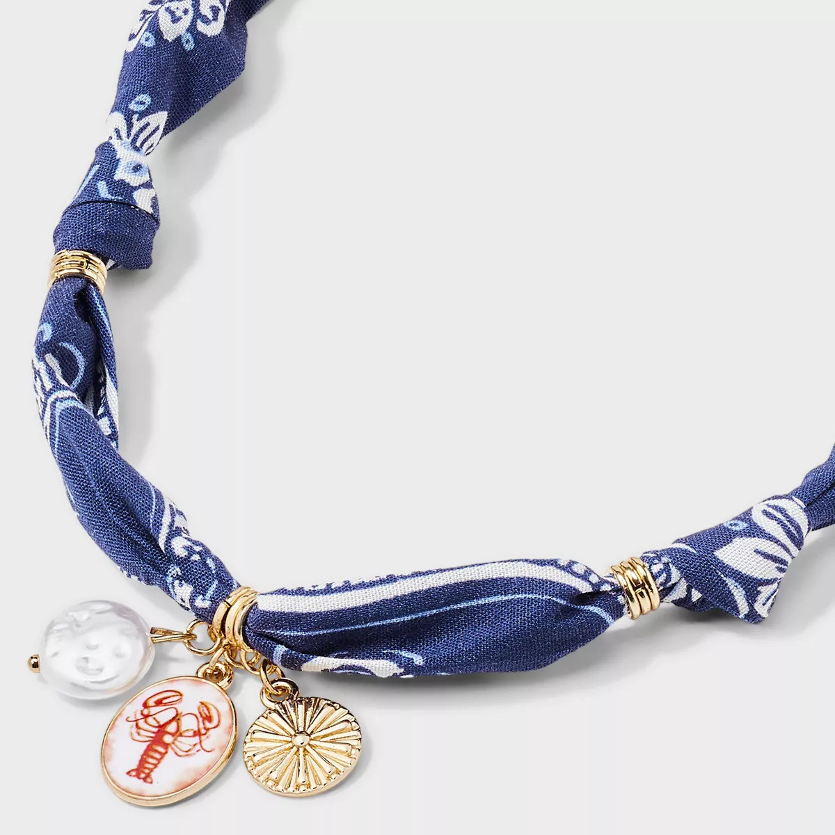 Bandana Print Necklace & Pouch - Universal Thread™ Light Blue | Target