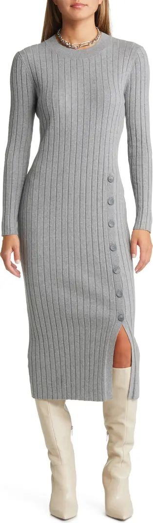 Open Edit Women's Button Sweater Midi Dress | Nordstrom | Nordstrom