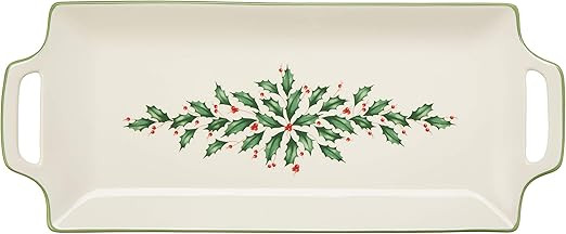 Lenox Holiday Handled Hors D'oeuvre Porcelain Tray | Amazon (US)
