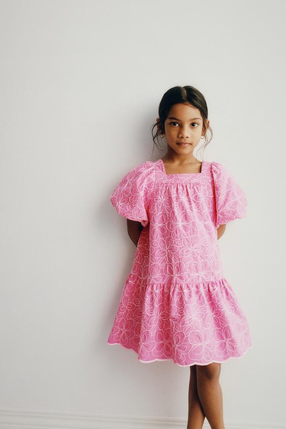 EMBROIDERED FLOWER DRESS | Zara US