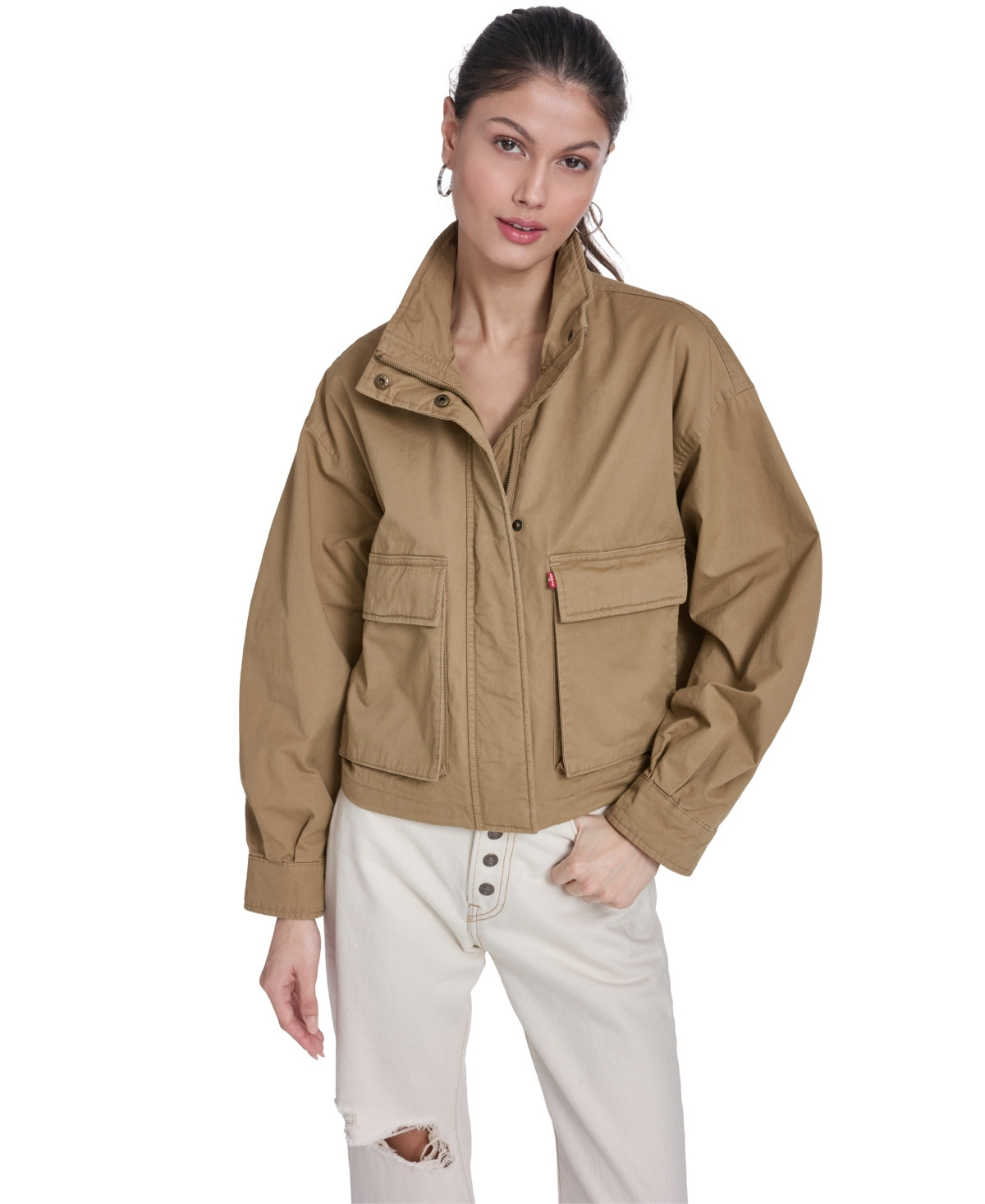 Levi's Women's Cropped Surplus Jacket - Camel | Macy's
