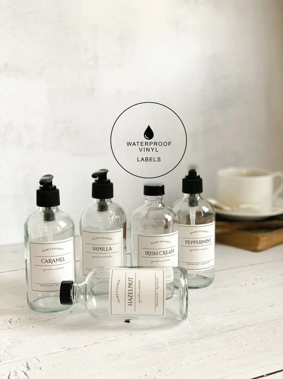 2.5" Coffee Syrup Labels - Waterproof Label - Coffee Flavor Labels - Coffee Bar Labels -  8oz and... | Etsy (US)