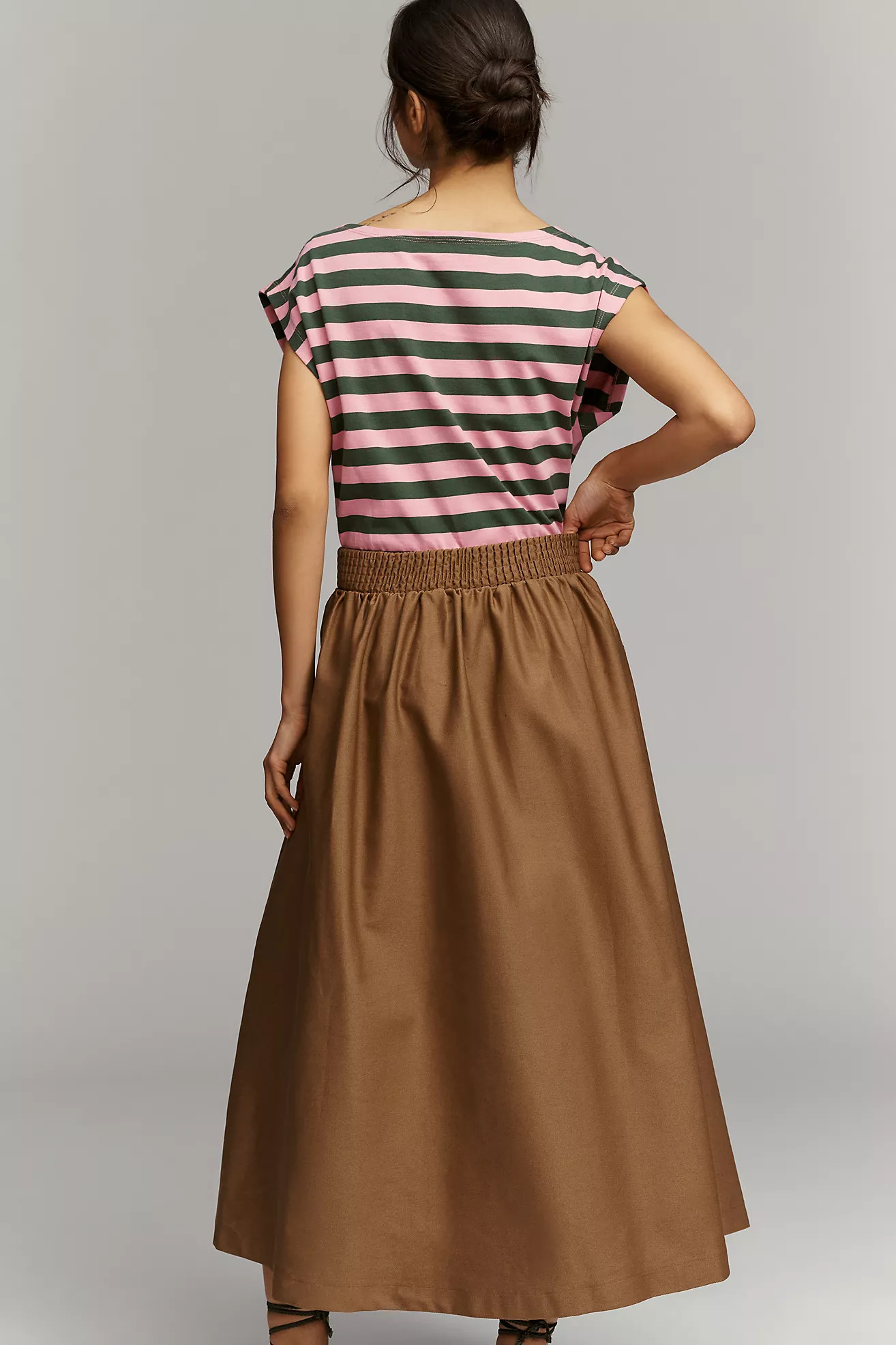 By Anthropologie Sleeveless Twofer A-Line Midi Dress | Anthropologie (US)