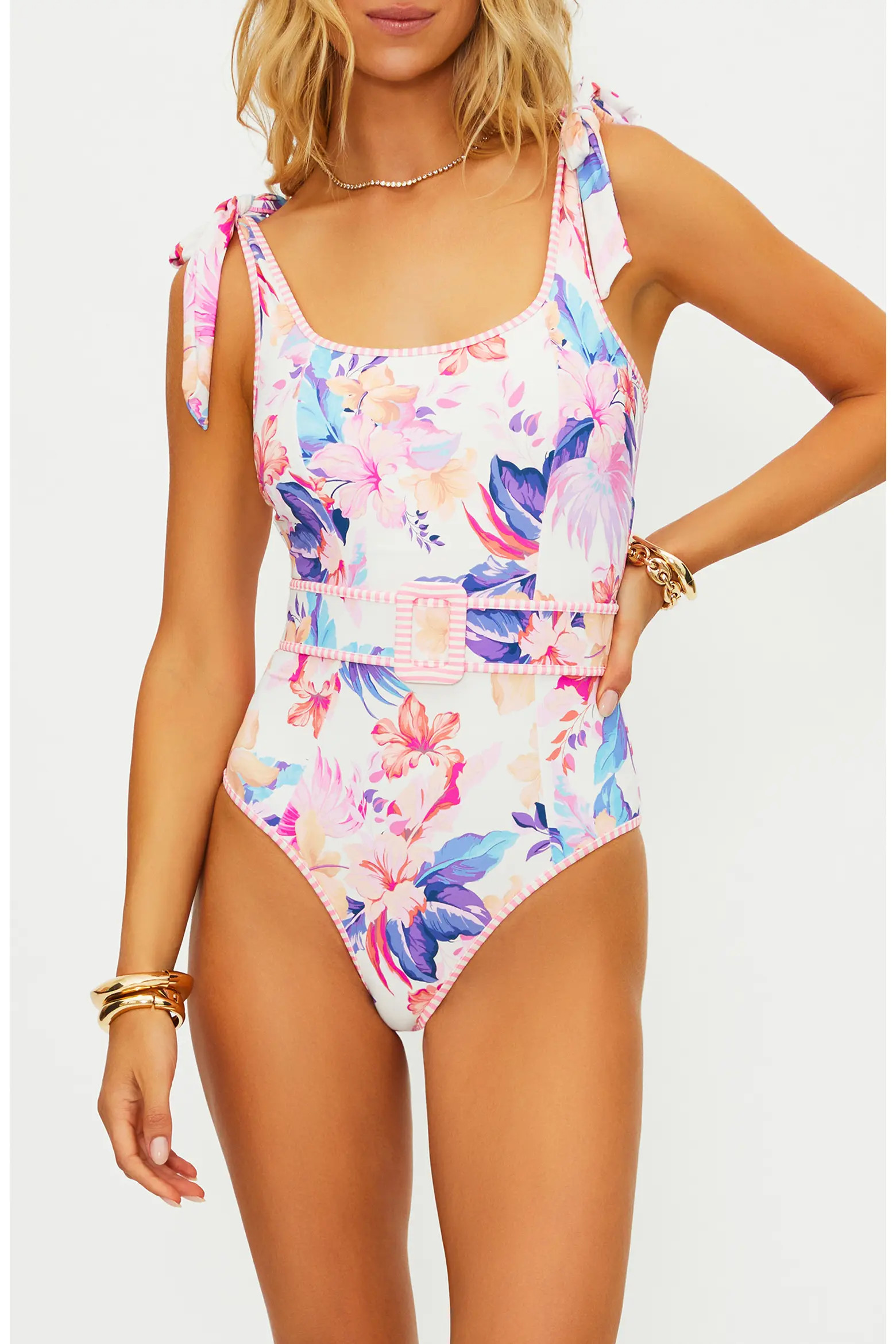 Sydney Belted One-Piece Swimsuit (Women) | Nordstrom | Nordstrom