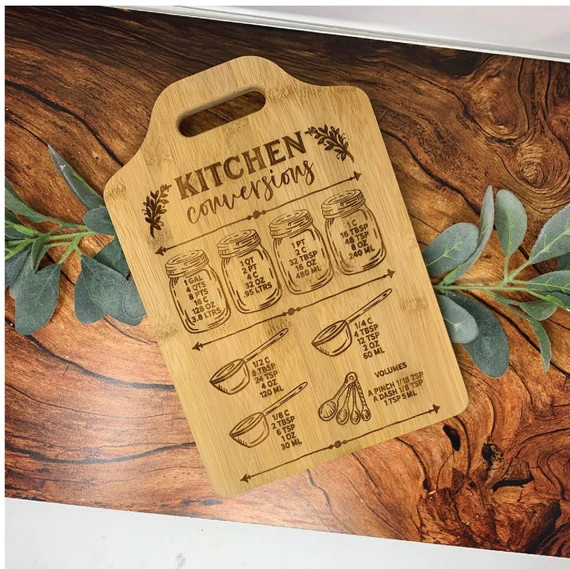 Kitchen Conversions/cutting Board/measuring/gift/cutting | Etsy | Etsy (US)