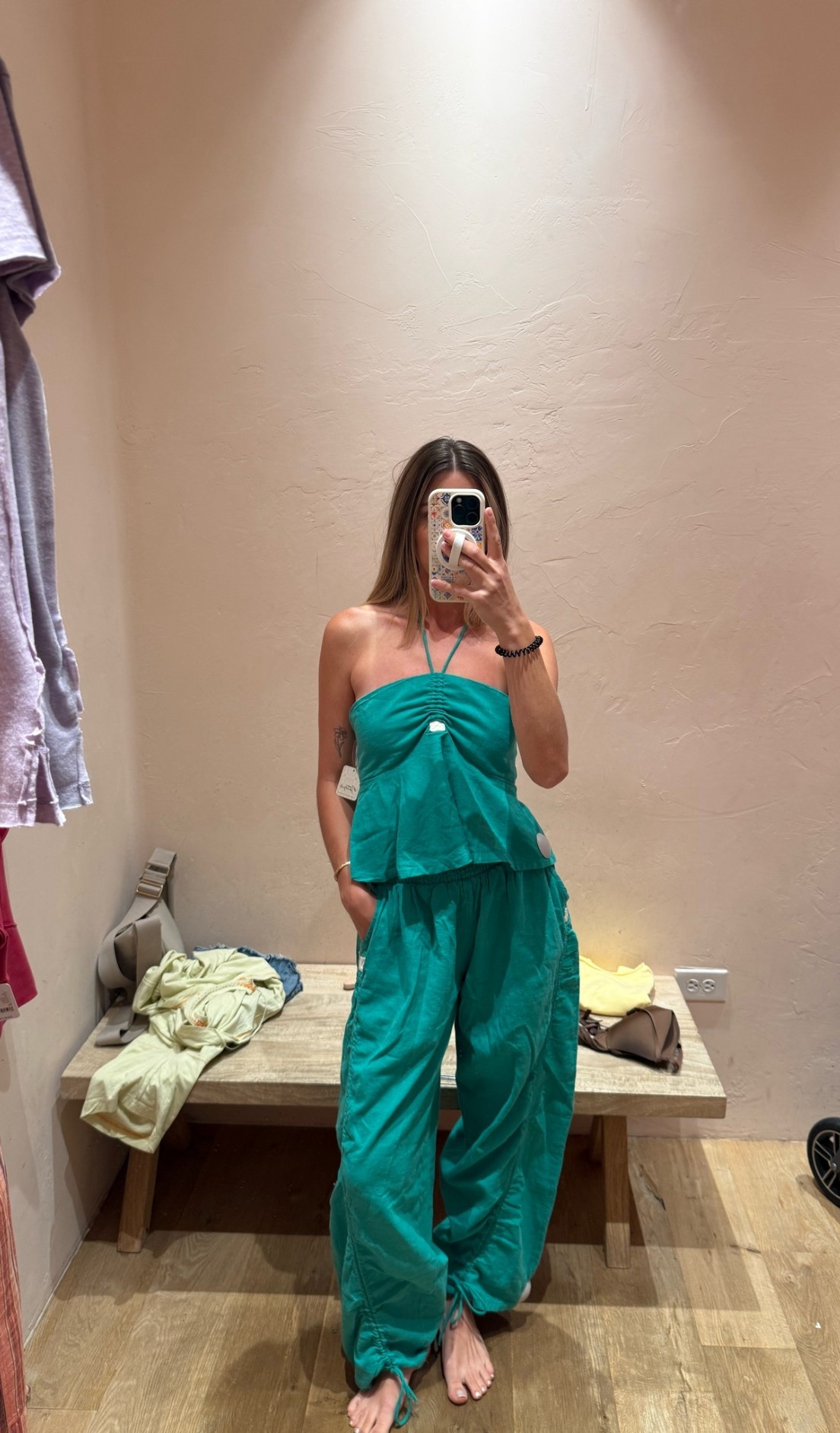 In love with this Free People linen set. The fit. The colors. Perfect for summer! Im wearing a size xs.

#LTKootd