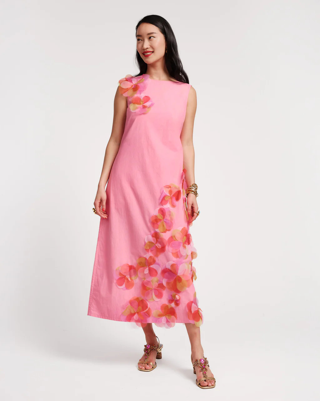 Origami Dress - Pink/Multi | Frances Valentine