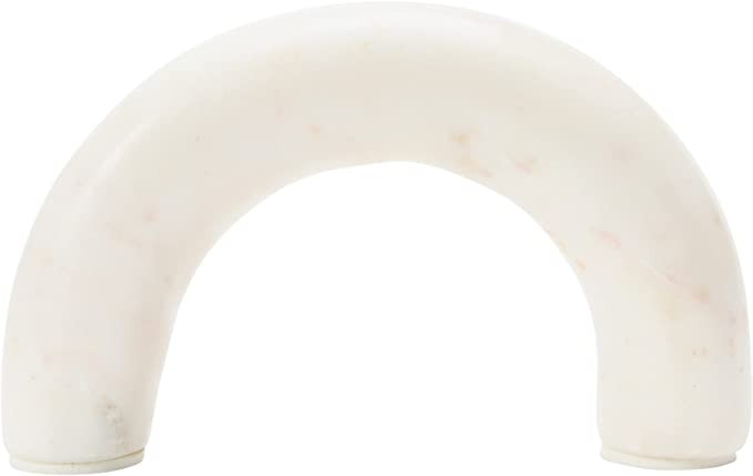 Creative Co-Op Contemporary Marble Accent Arch Decor Décor, White | Amazon (US)