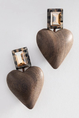 By Anthropologie Wood Heart Earrings | Anthropologie (US)