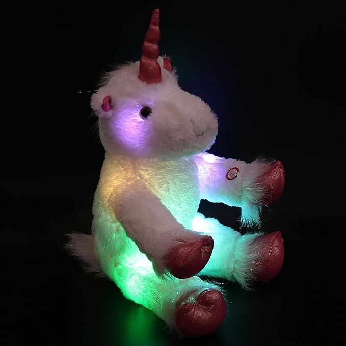 Wewill LED Colorful Unicorn Stuffed Animal Light up Cozy Plush Glow Soft Toy Bedtime Companion Gi... | Amazon (US)