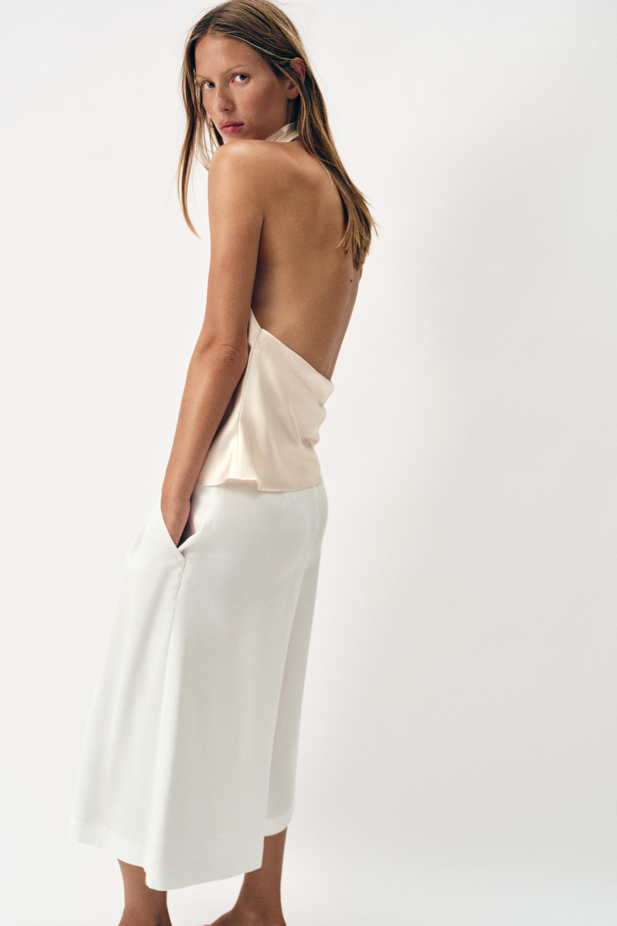 SATIN HALTER TOP | Zara UK