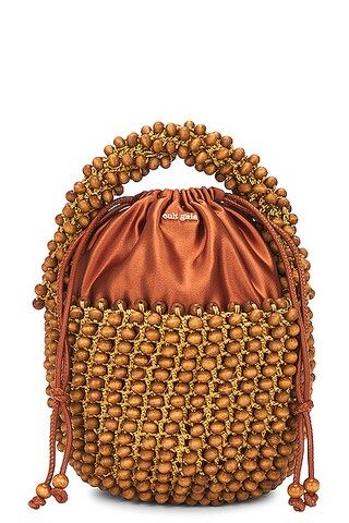 Cult Gaia Cora Mini Top Handle Bag in Chestnut | FWRD | FWRD 