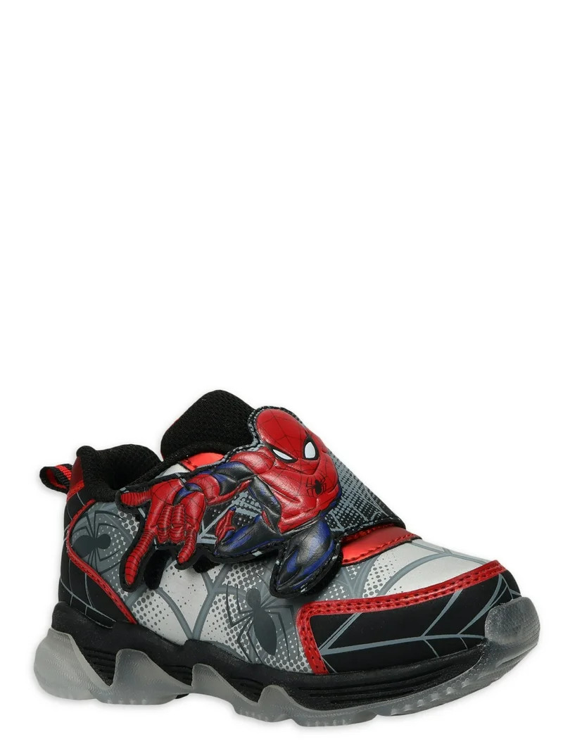 Spider-Man by Marvel Boys Toddler Athletic Light-up Silver Sneaker, Sizes 5-12, Medium Width | Walmart (US)