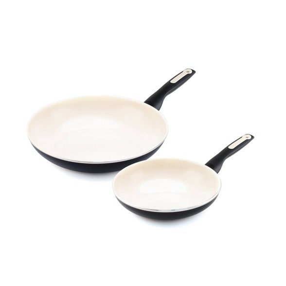 GreenPan Rio 8" and 11" Ceramic Non-Stick Breakfast Set Black | Target
