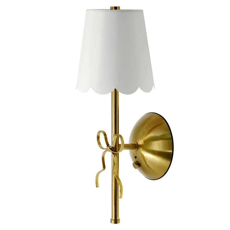 Home Decor Collection Sterling & Noble Home Cordless Rechargeable Brass Wall Sconce with Bow and ... | Walmart (US)