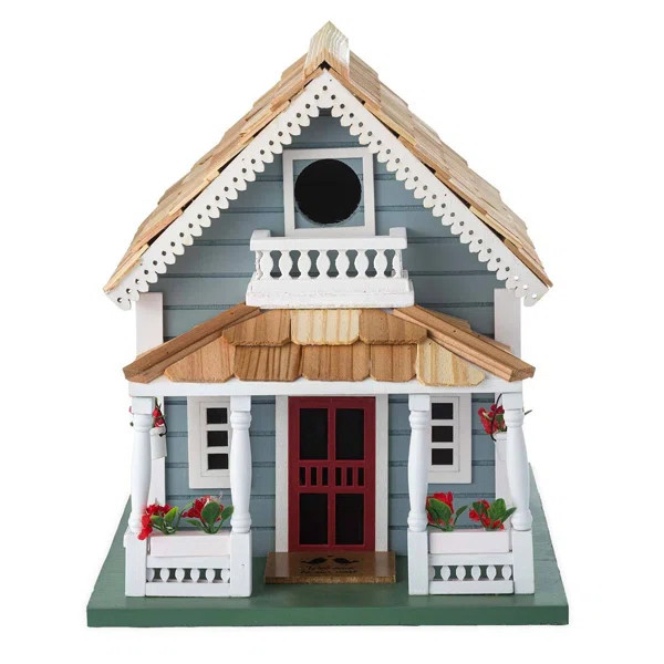 Welcome Home Wooden 10 in x 10.25 in x 8.5 in Birdhouse | Wayfair North America