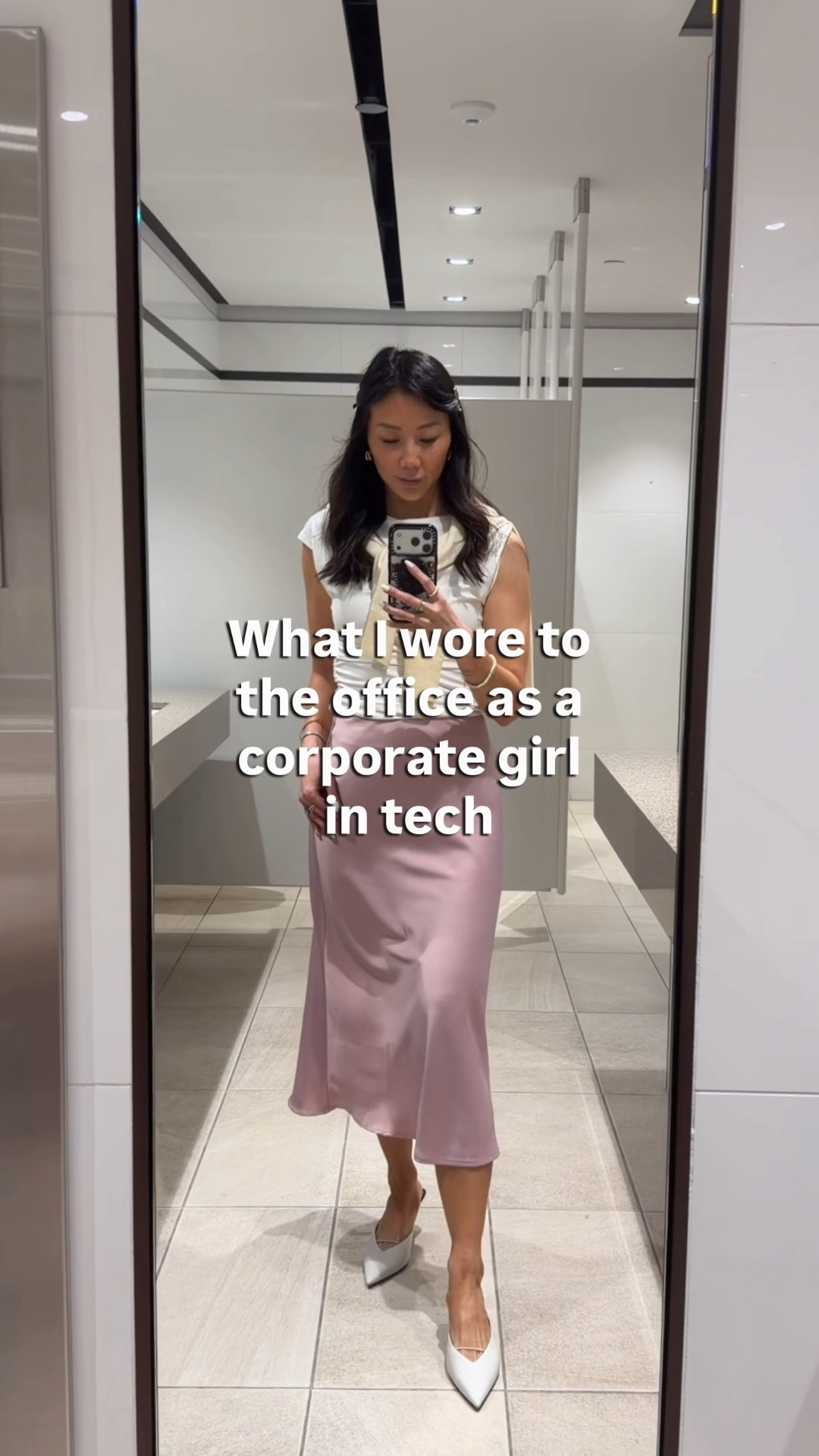 Real outfits I wore to the office as a corporate girl in tech 🖥️

Silk skirts, cardigans, and tailored trousers — because a capsule wardrobe works just as well at the office as it does everywhere else. Mixed in some pastels for the spring and summer, but you know I’m always a neutrals girly. 

Comment SHOP below to receive a DM with all the outfit details. Save this for when you need workwear that looks effortless and expensive. ⬇️ [LTK link]

7 timeless office outfits for summer that feel classic, not corporate: silk midi skirts, crisp button-downs, lightweight cardigans, wide-leg trousers, skirt and top sets, soft pastels, and clean black-and-white basics. Capsule wardrobe staples, effortless style, always put-together.

#workwear #capsulewardrobe #officeoutfits #corporategirl #womeninstem

#LTKsummer #LTKworkwear #LTKmodest