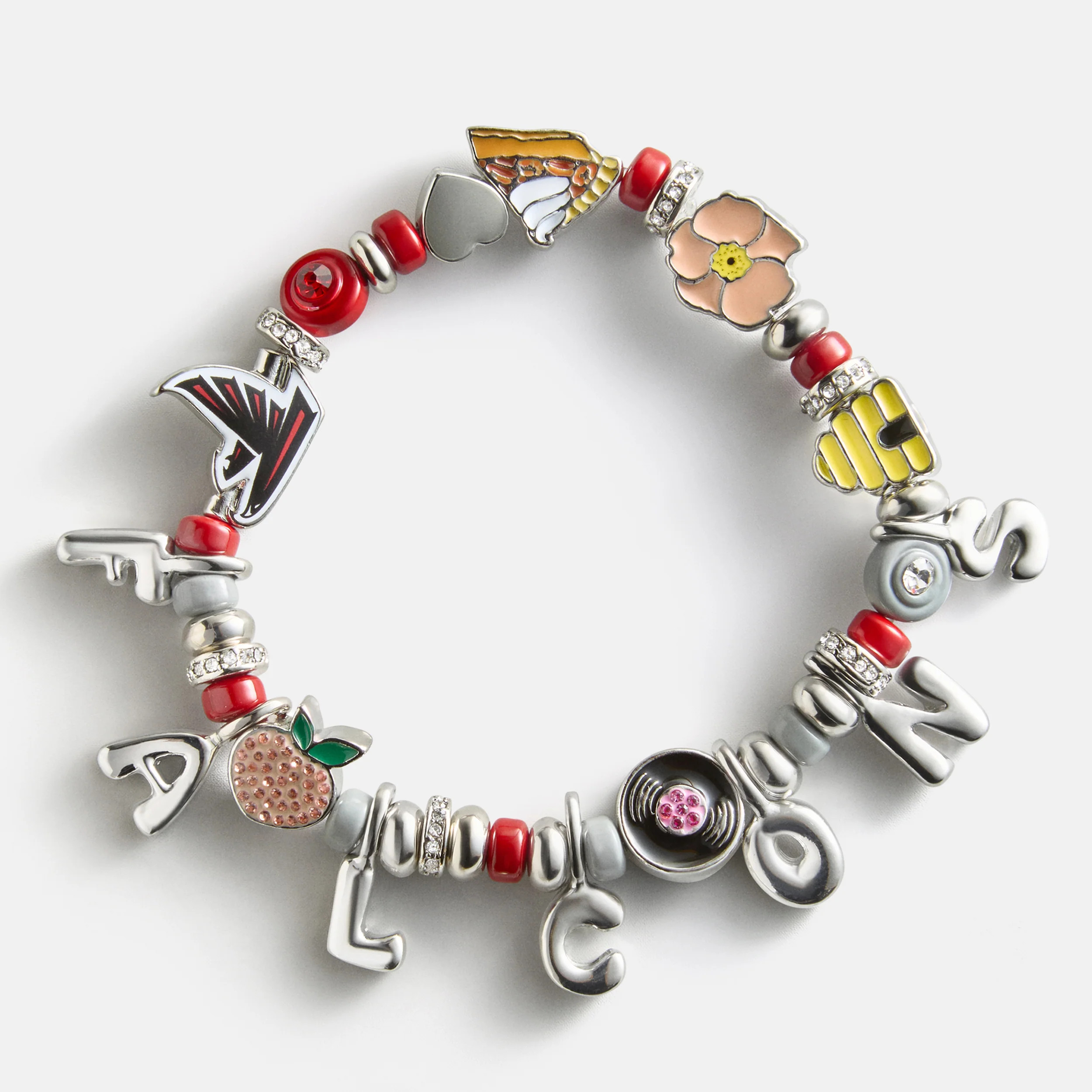 NFL Beaded Charm Bracelet - Atlanta Falcons | BaubleBar