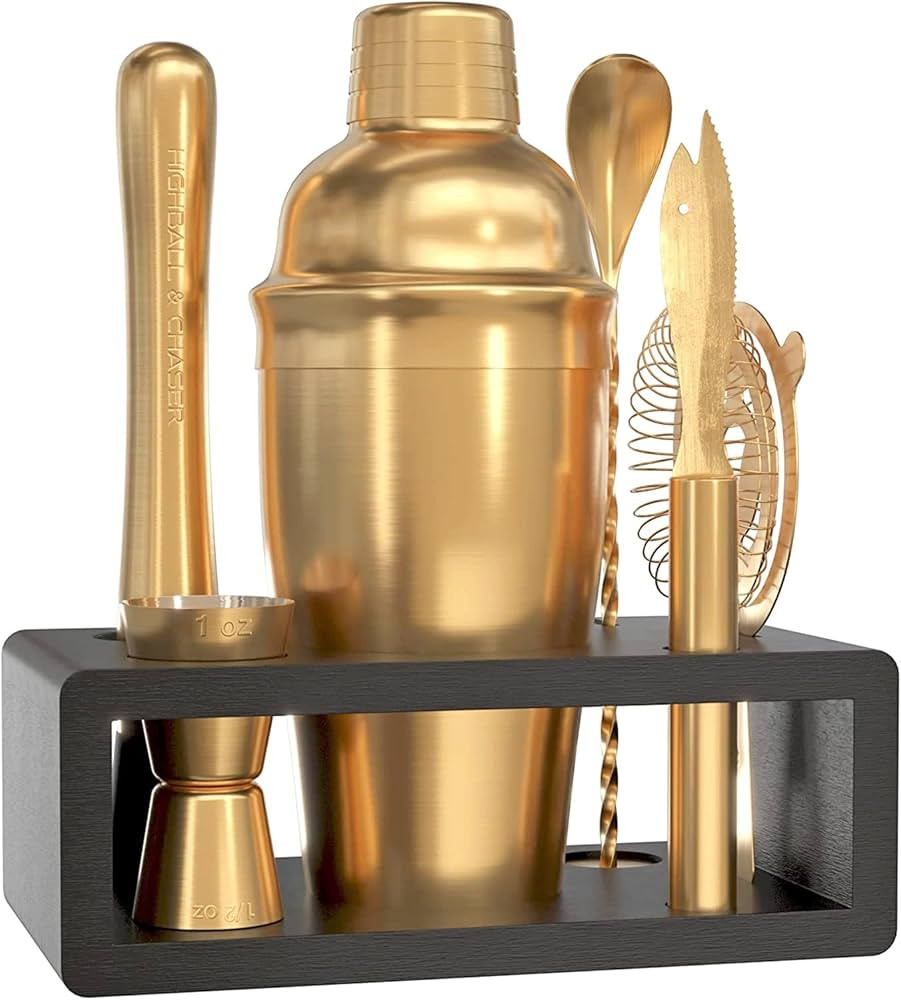 Highball & Chaser Cocktail Shaker Set: Bartender Kit for Home Bar Mixology Cocktail Bar Set Plus ... | Amazon (US)
