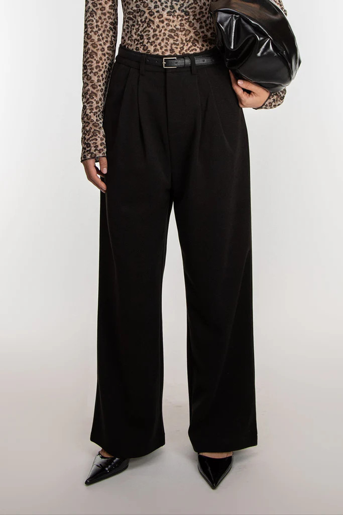 WIDE LEG TROUSER WITH BELT | OAK + FORT
