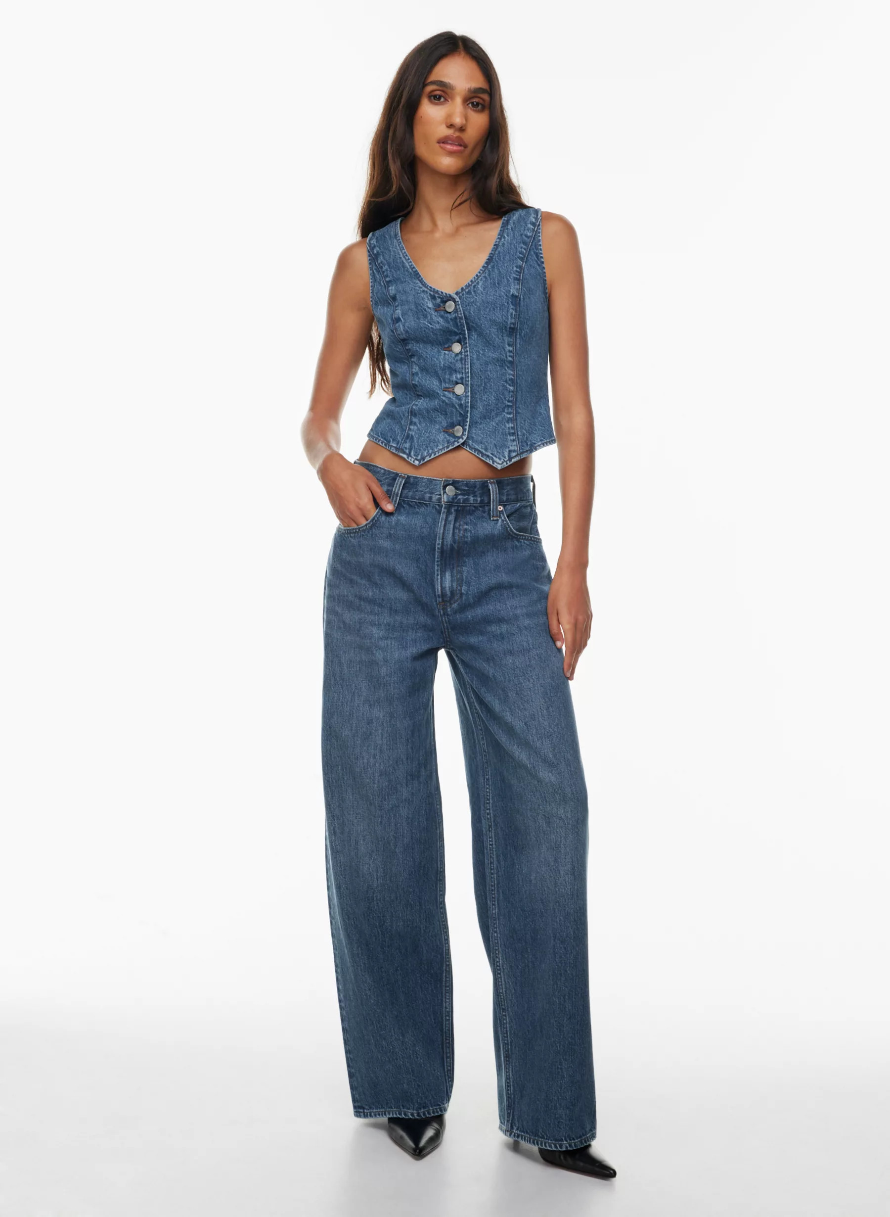 THE '90S LO-RISE BAGGY WIDE JEAN | Aritzia