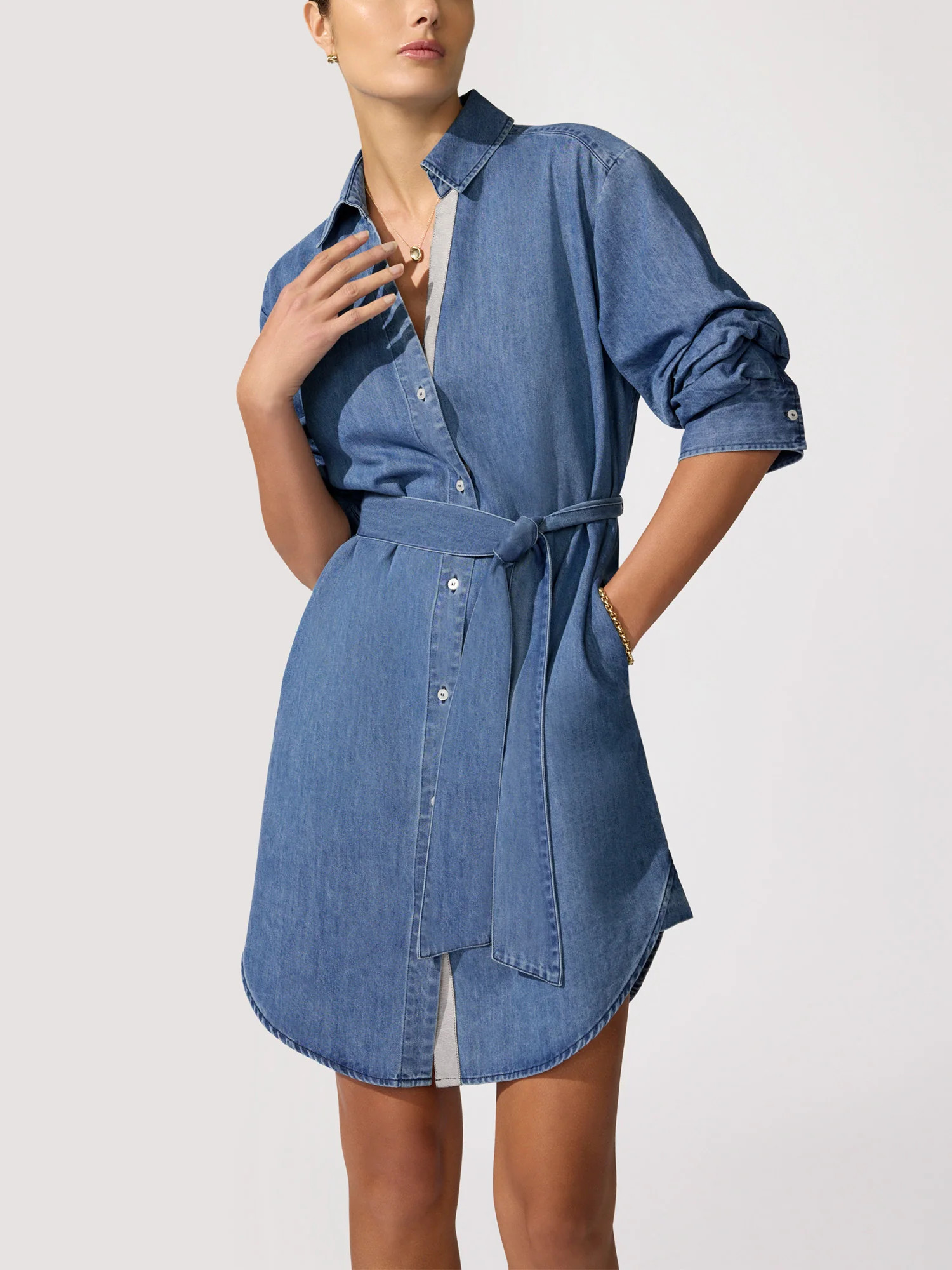 Women's Pia Denim Dress in Atlantic Wash | Brochu Walker | Brochu Walker