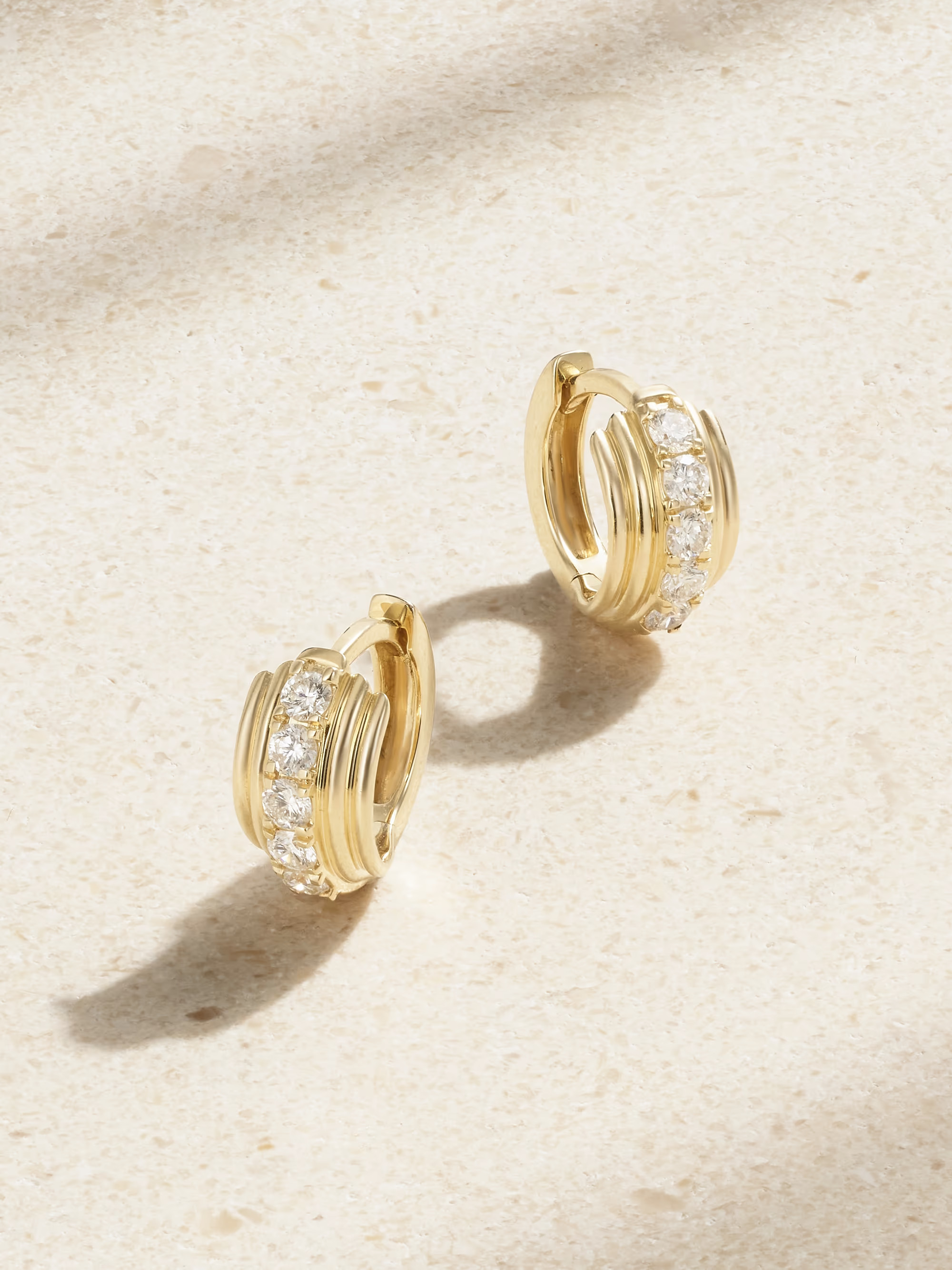 Boulevard 14-karat gold diamond hoop earrings | NET-A-PORTER (UK & EU)