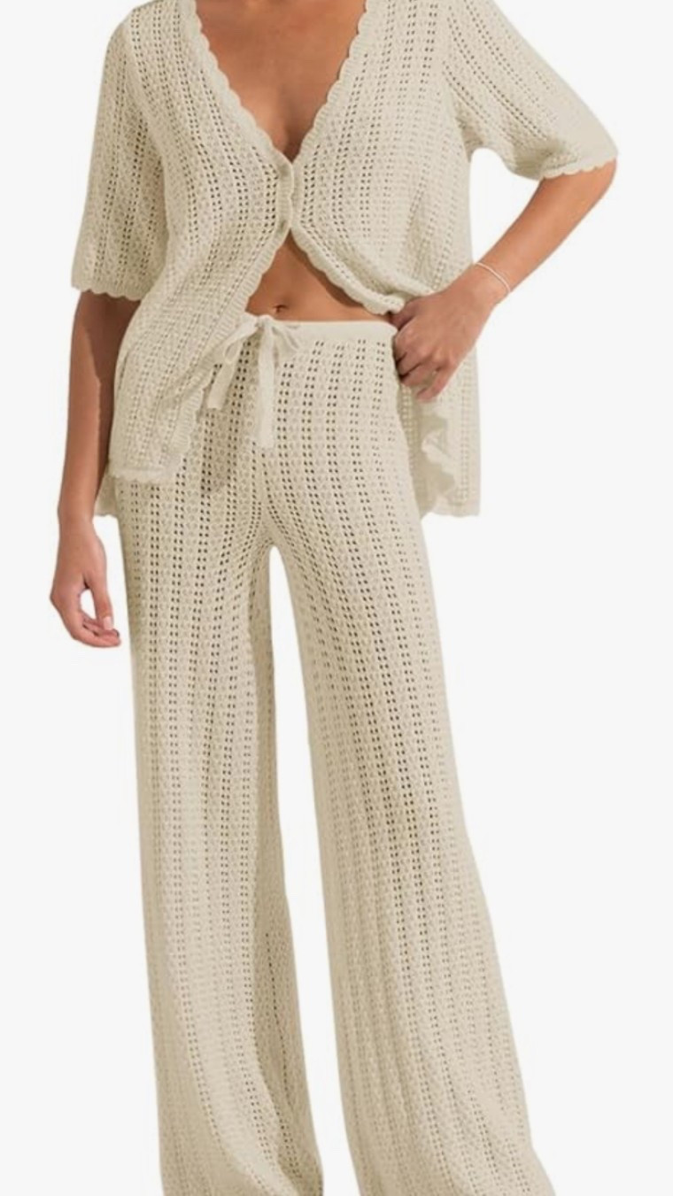 Amazon crochet two piece coverup with pants 

#LTKStyleTip #LTKTravel #LTKSwim