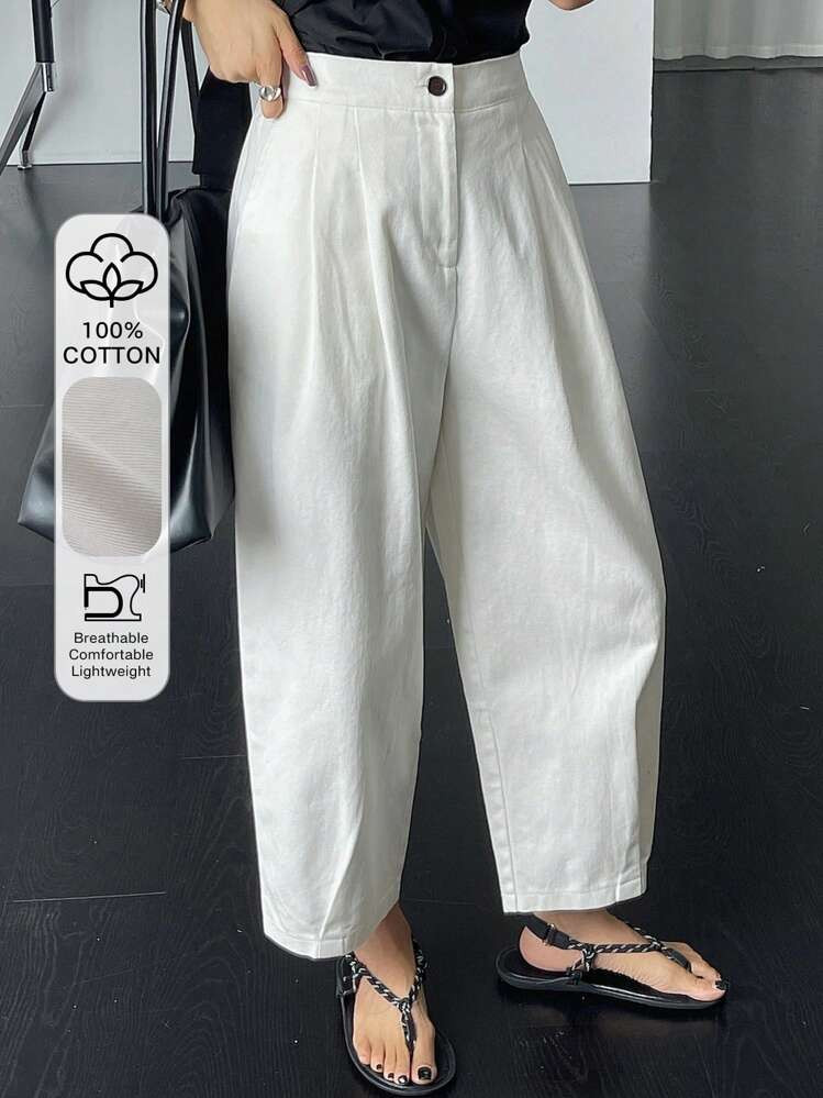 DAZY Women Loose Solid Color Casual Business Pants | SHEIN