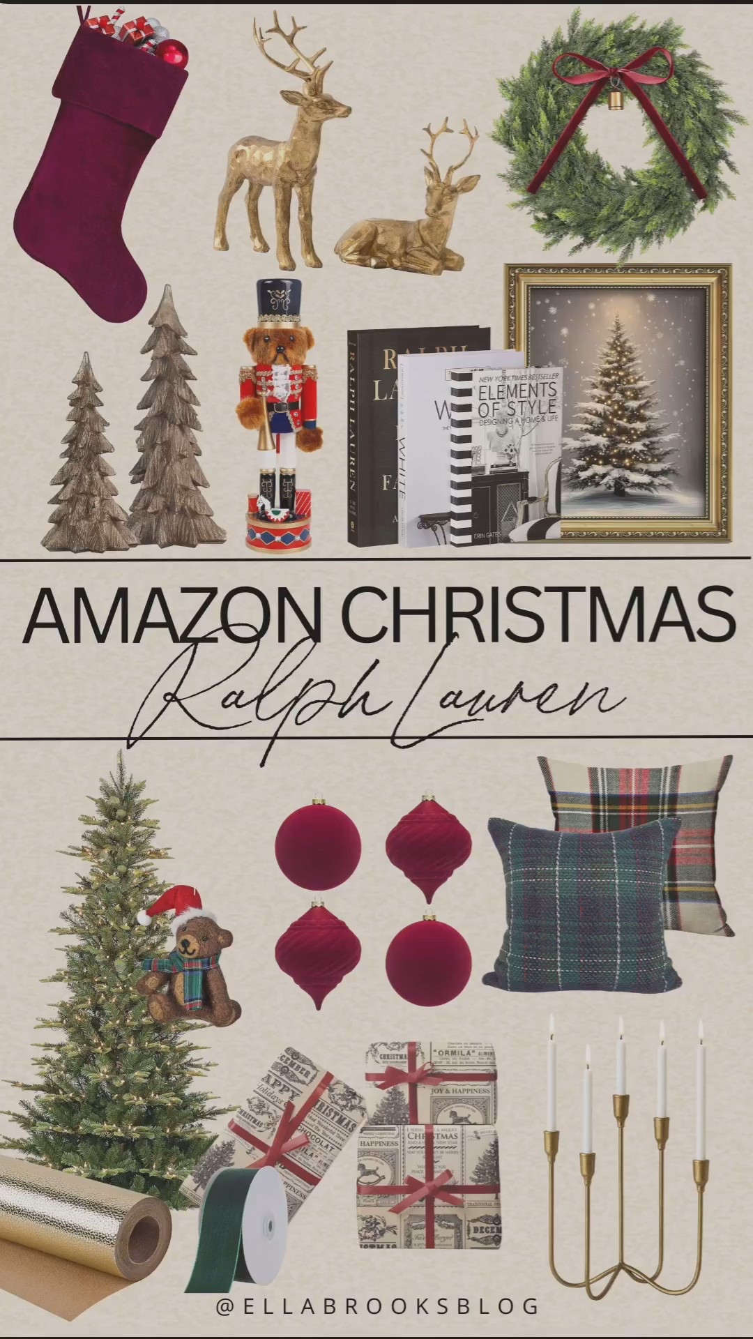 Amazon Ralph Lauren inspired Christmas decor

Amazon home, seasonal decor, vintage Christmas decor, throw pillows, Christmas wrapping paper, shelf decor

#LTKHome #LTKStyleTip #LTKHoliday
