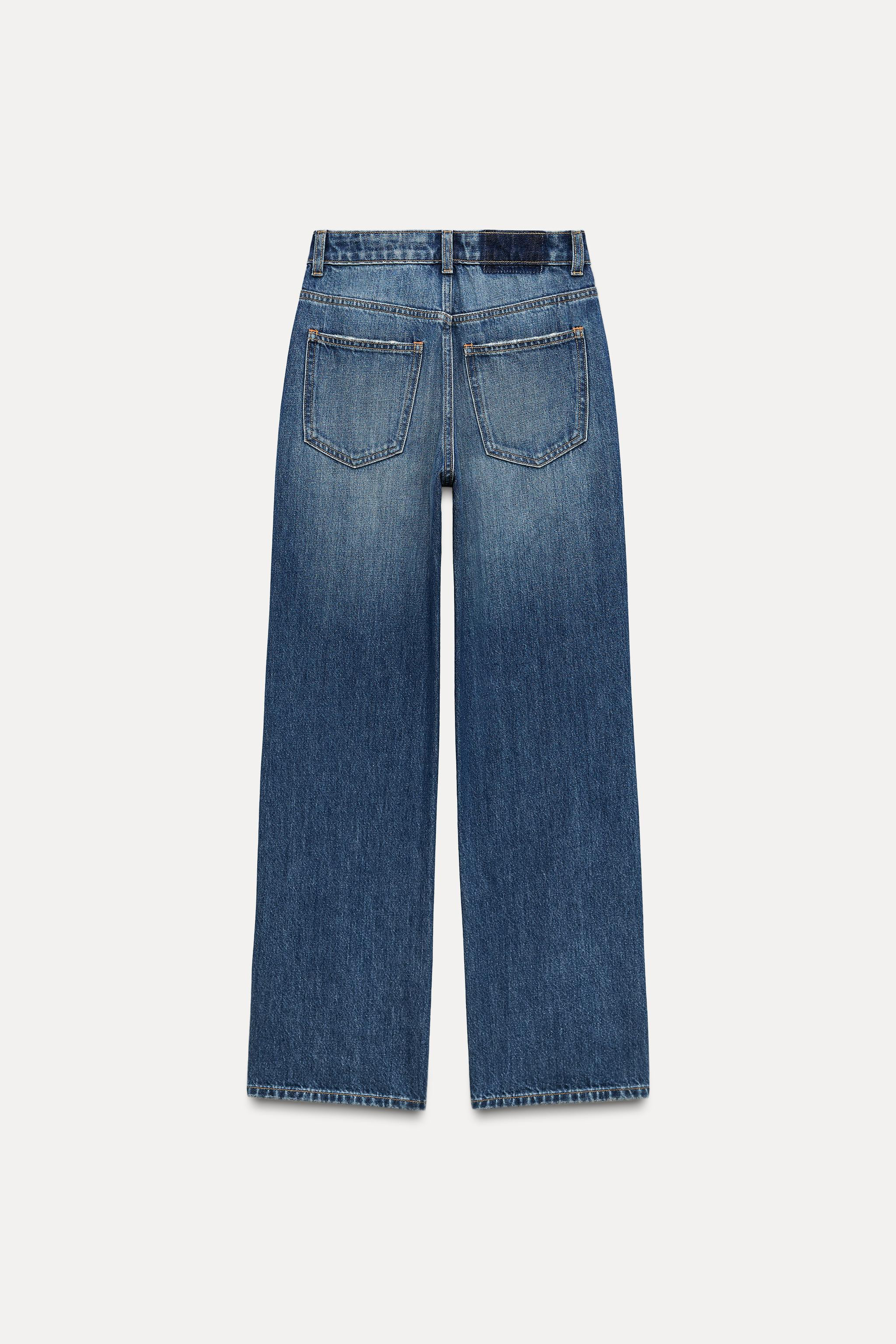 STRAIGHT LEG LONG LENGTH Z1975 JEANS WITH A HIGH WAIST | Zara US