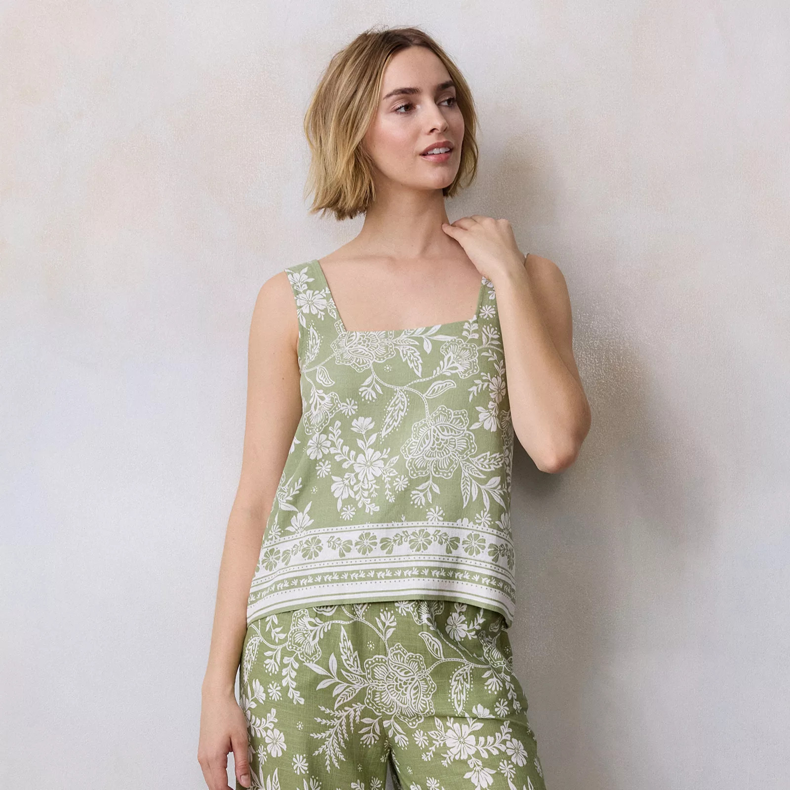 LC Lauren Conrad Square Neck Tank Top | Kohl's