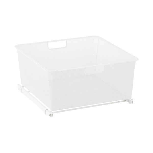 Elfa Medium 2-Runner Cabinet-Sized Mesh Easy Glider White | The Container Store
