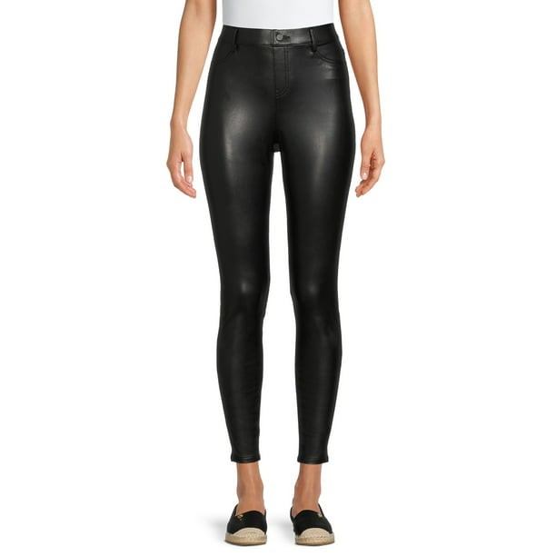 Time and Tru Women's Faux Leather Jegging - Walmart.com | Walmart (US)