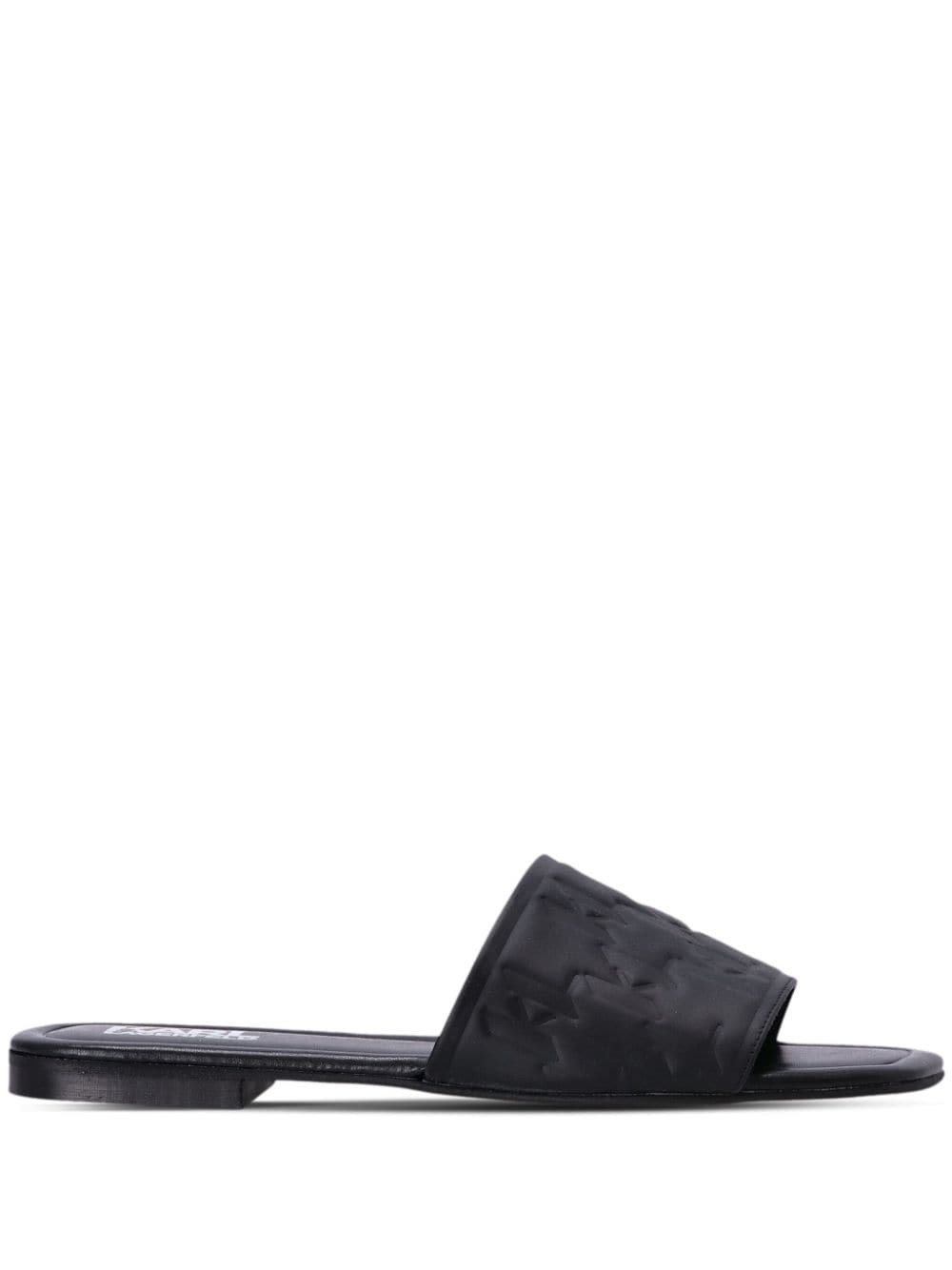 Karl Lagerfeld Brio leather slides - Black | Farfetch Global
