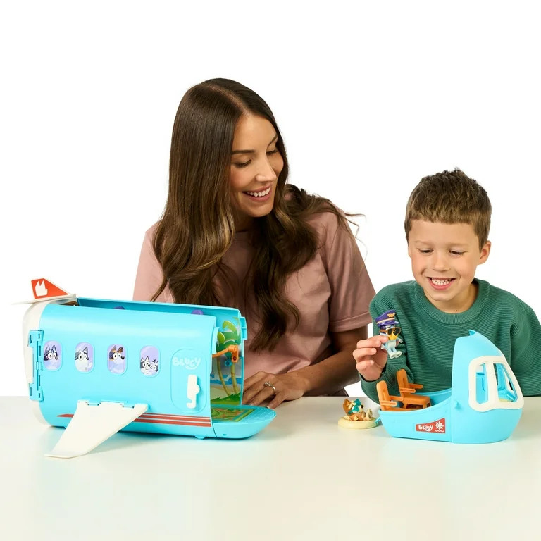 Bluey 3-in-1 Transforming Plane Playset, 25+ Sounds and Phrases, Ages 3+, Toddler Toys | Walmart (US)