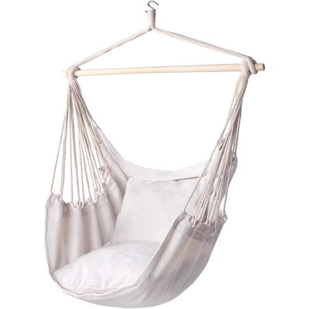 Y- STOP Hammock Chair Hanging Rope Swing-Max 320 Lbs-2 Seat Cushions Included-Quality Cotton Weave f | Walmart (US)
