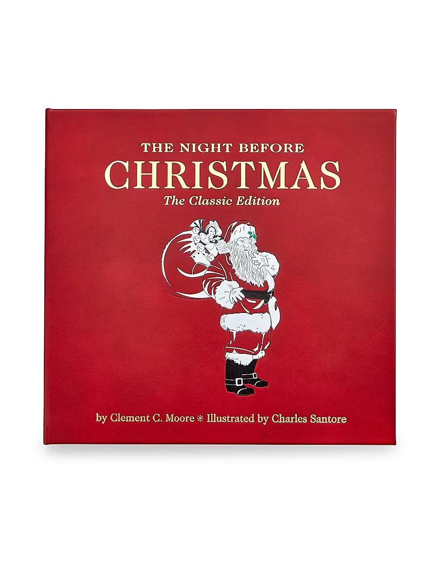 The Night Before Christmas Leather-Bound Book - Red | Saks Fifth Avenue