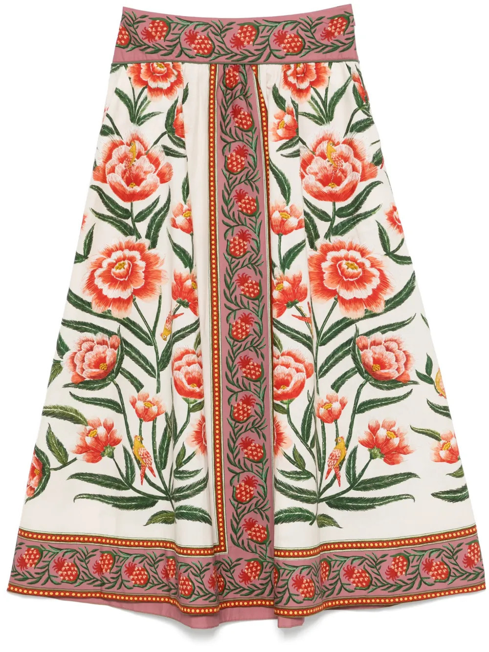 FARM Rio Ainika midi skirt - Neutrals | Farfetch Global