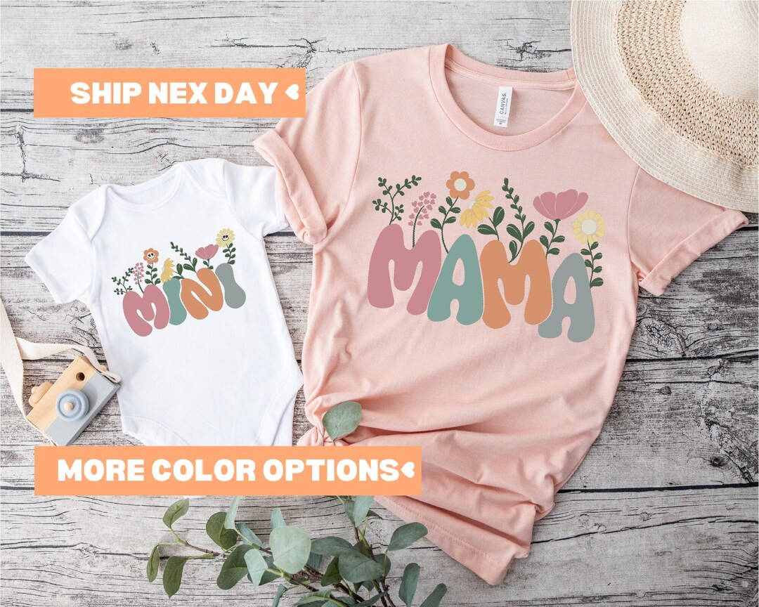 Mama Mini Shirt, Matching Mommy and Me Shirt, New Mom Shirt, Mama Mini Matching Shirt, Mother and... | Etsy (US)