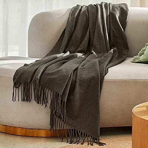 La Jolie Muse Soft Throw Blanket for Couch Sofa - Cozy Melange Faux Cashmere Throw Blanket with Twis | Amazon (US)